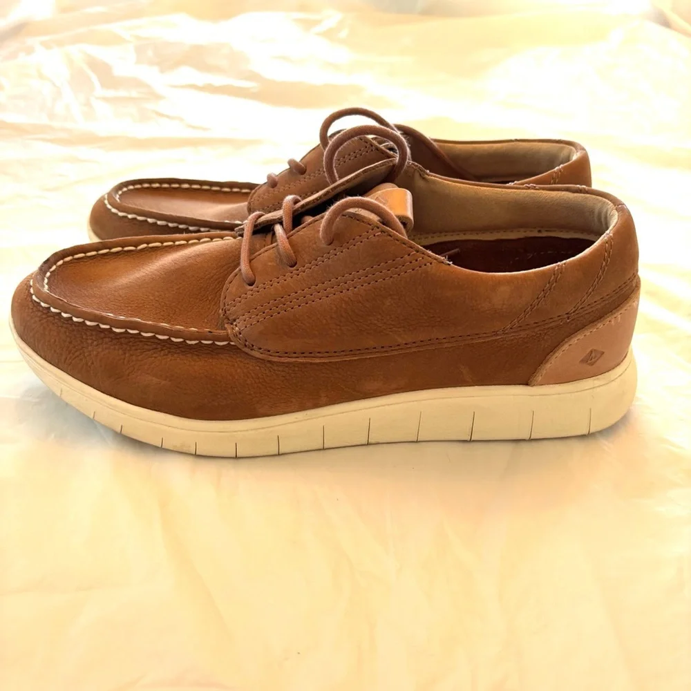 SPERRY Coastal plushwave slip on shoe brown nubuck SZ 8.5 Worn once - Picture 4 of 14